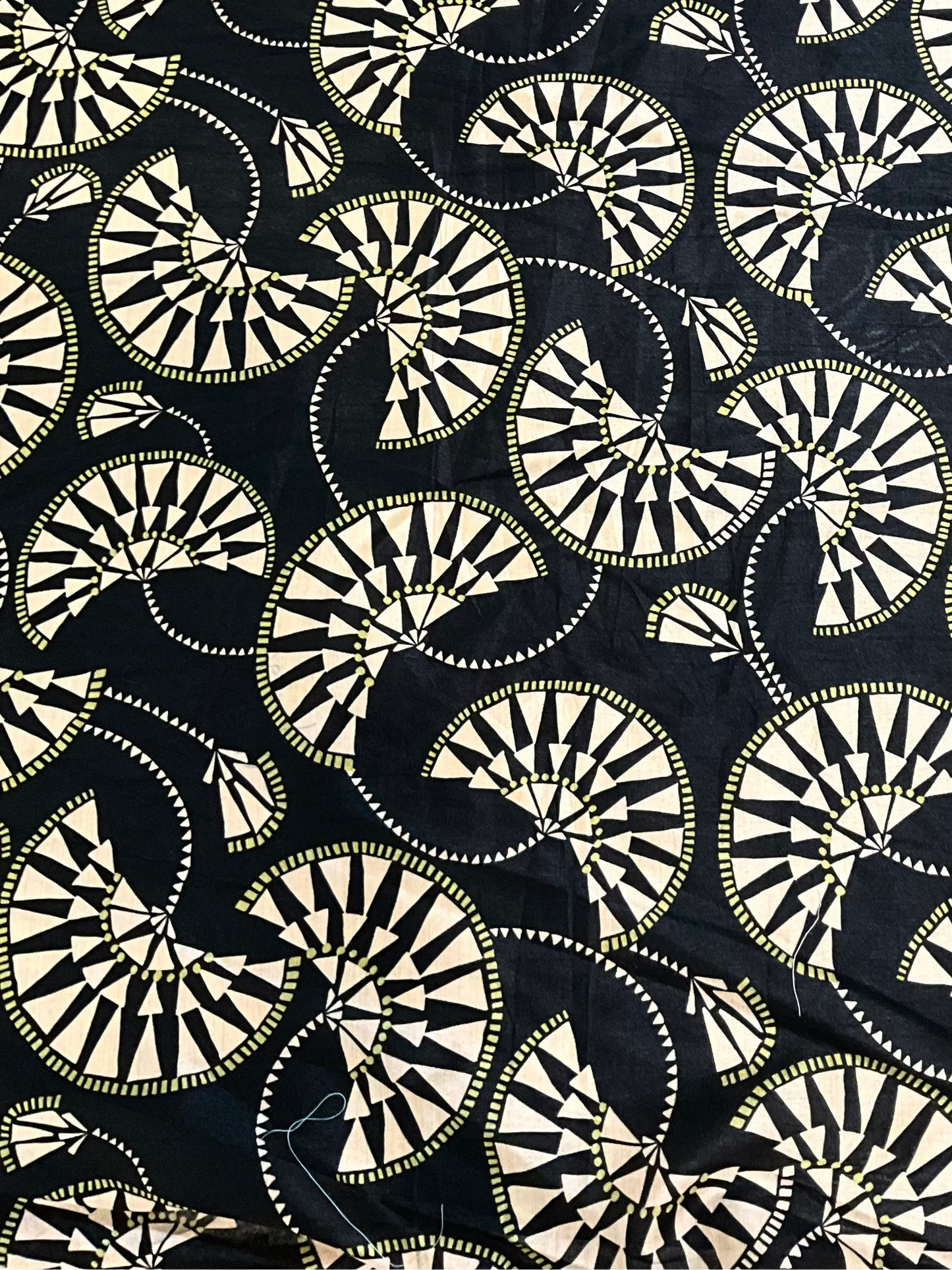 Black Geometric Printed Silk Short Kurta